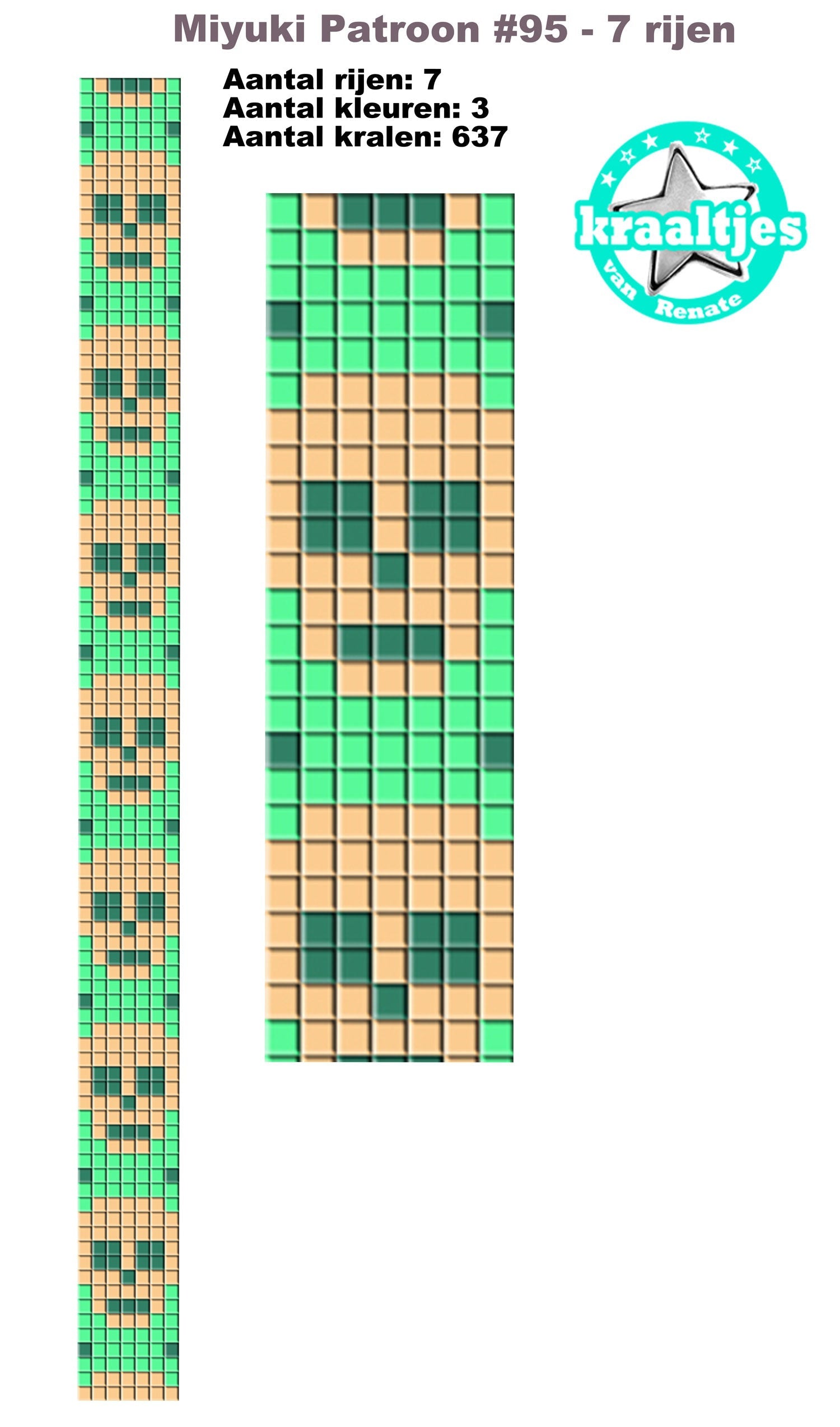 Miyuki weef patronen 7 rijen