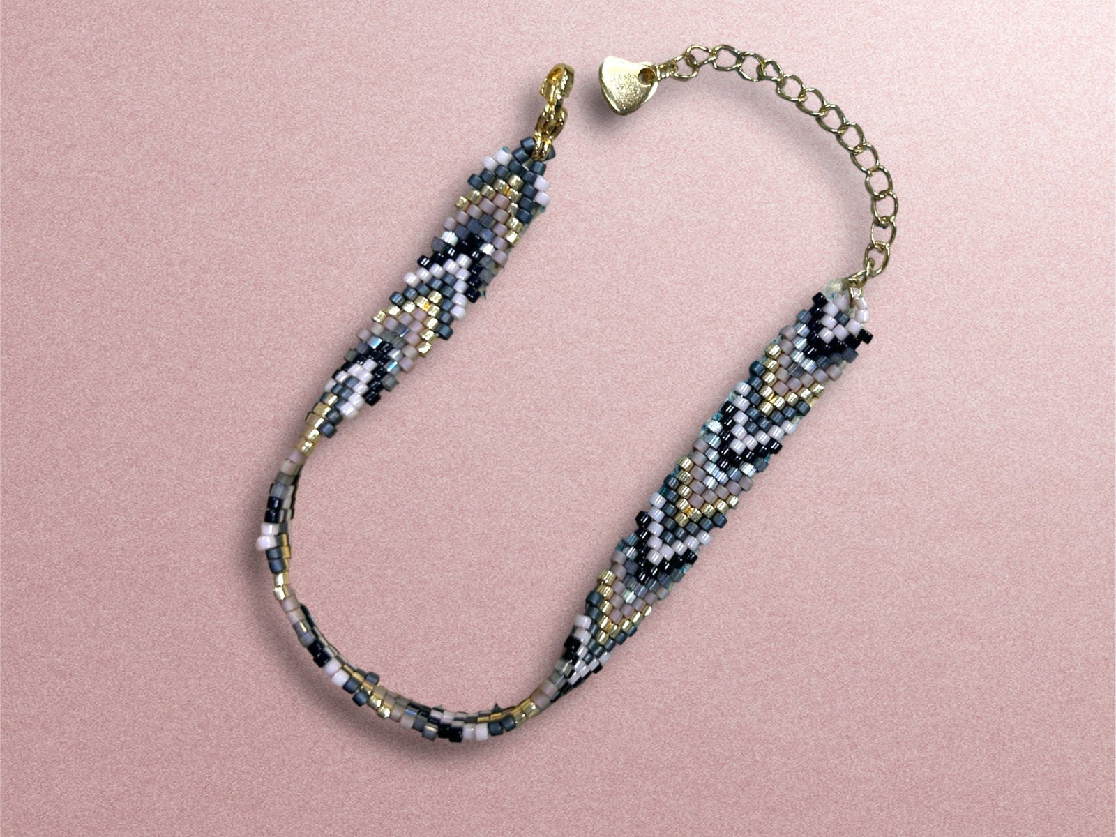 Dwarse peyote armband