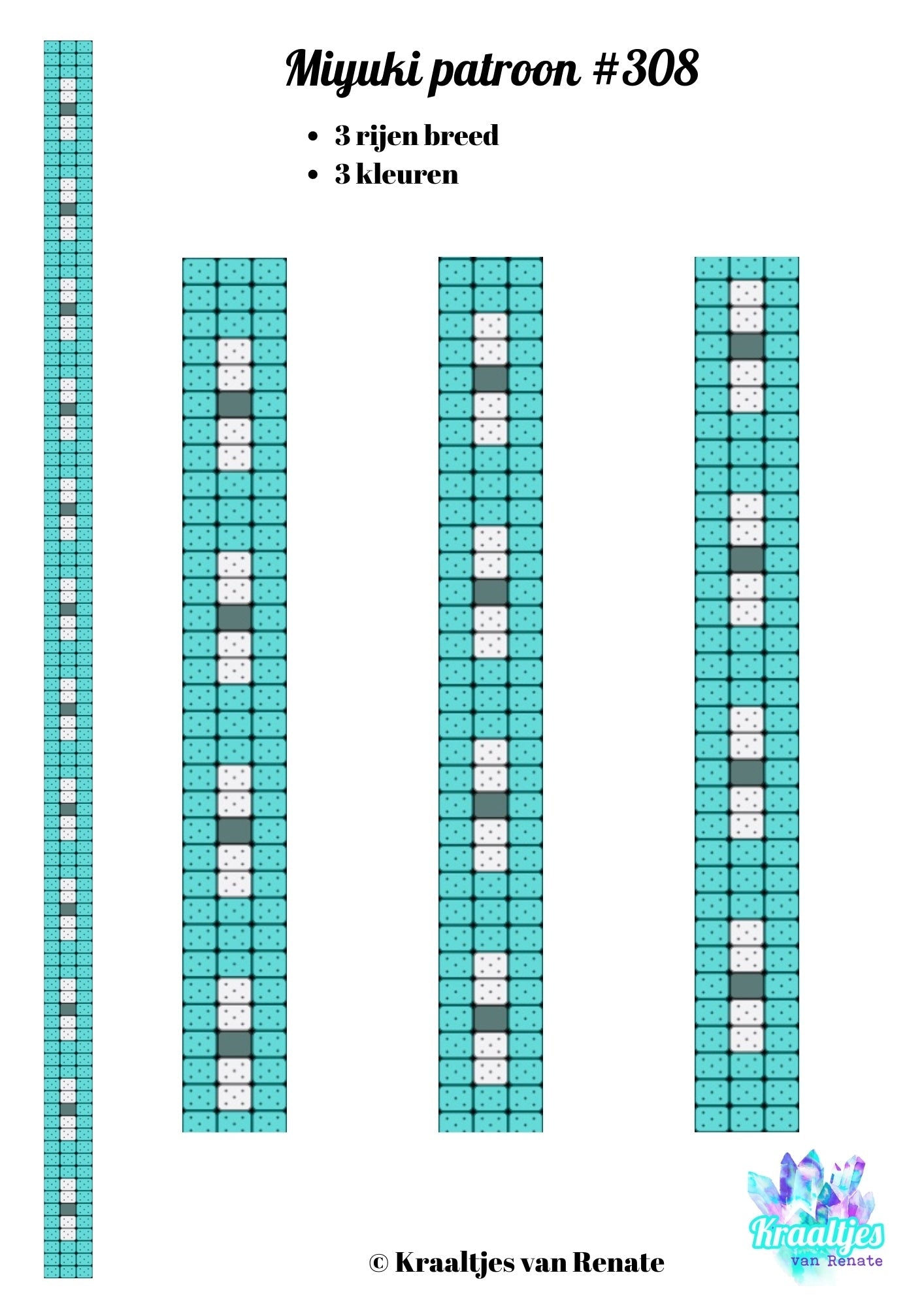Inspiratie nodig? Weef patronen van 3 rijen breed