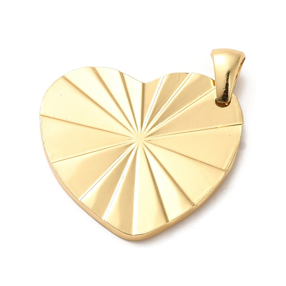 Bedel hart RVS goud 22x25mm- per stuk-bedels-Kraaltjes van Renate