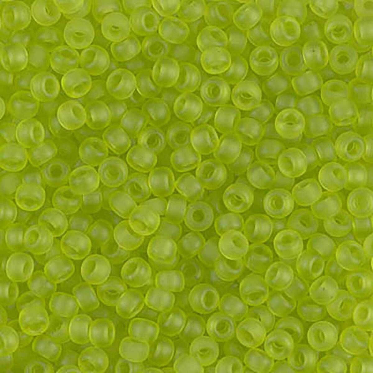 Miyuki rocailles 8-143F matte transparant chartreuse 8/0 (3mm) - 5 gram-Kralen-Kraaltjes van Renate