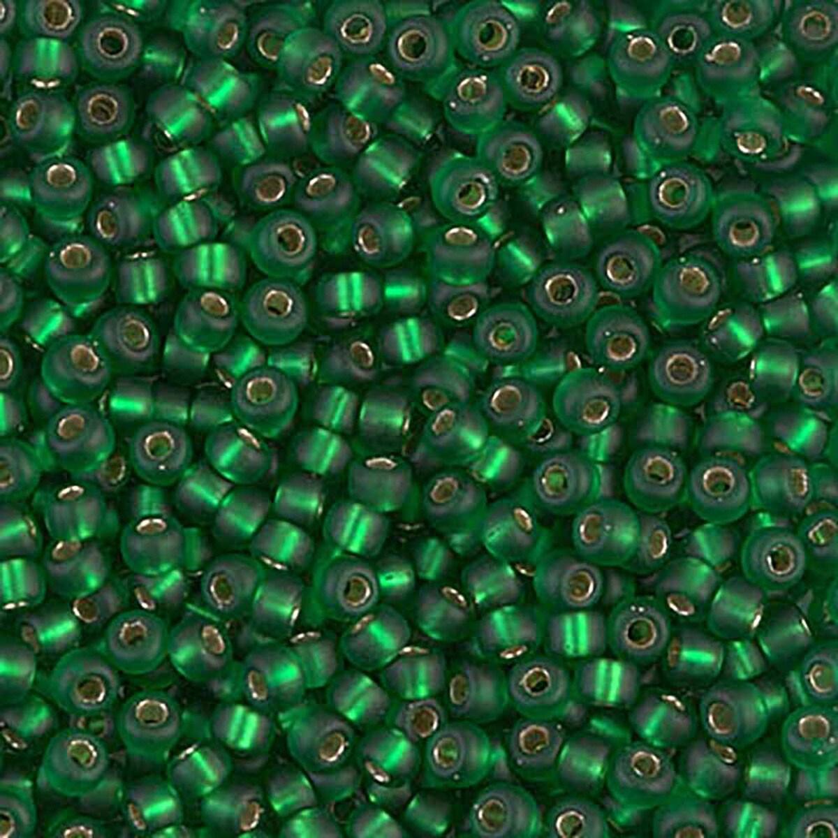 Miyuki rocailles 8-16F matte S/L green 8/0 (3mm) - 5 gram-Kralen-Kraaltjes van Renate