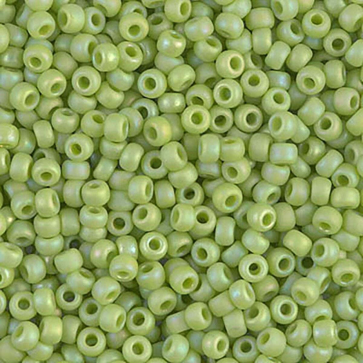 Miyuki rocailles 8-416FR matte Groen AB 8/0 (3mm) - 5 gram-Kralen-Kraaltjes van Renate