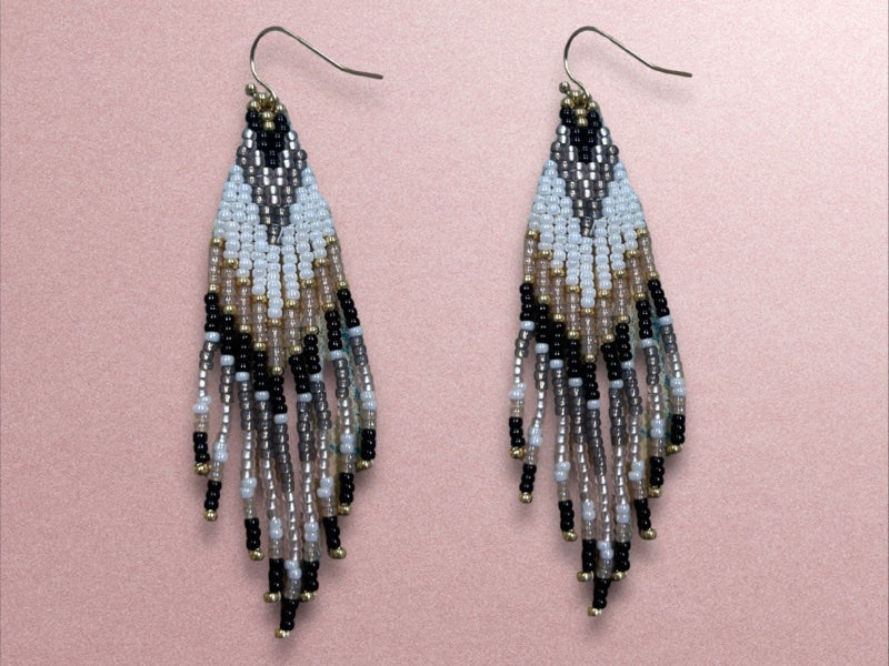 Fringe oorbellen onderkant