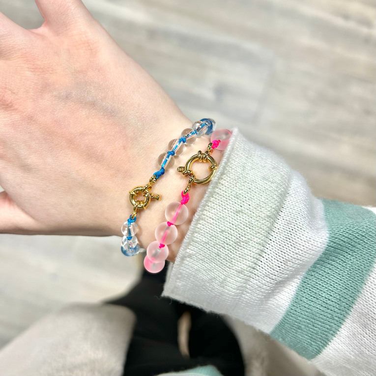 DIY  | Glaskralen op gekleurd nylon