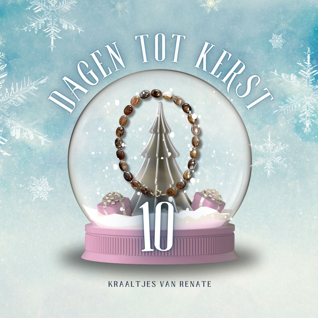 Nog  10 dagen  - Acryl ketting met boeisluiting