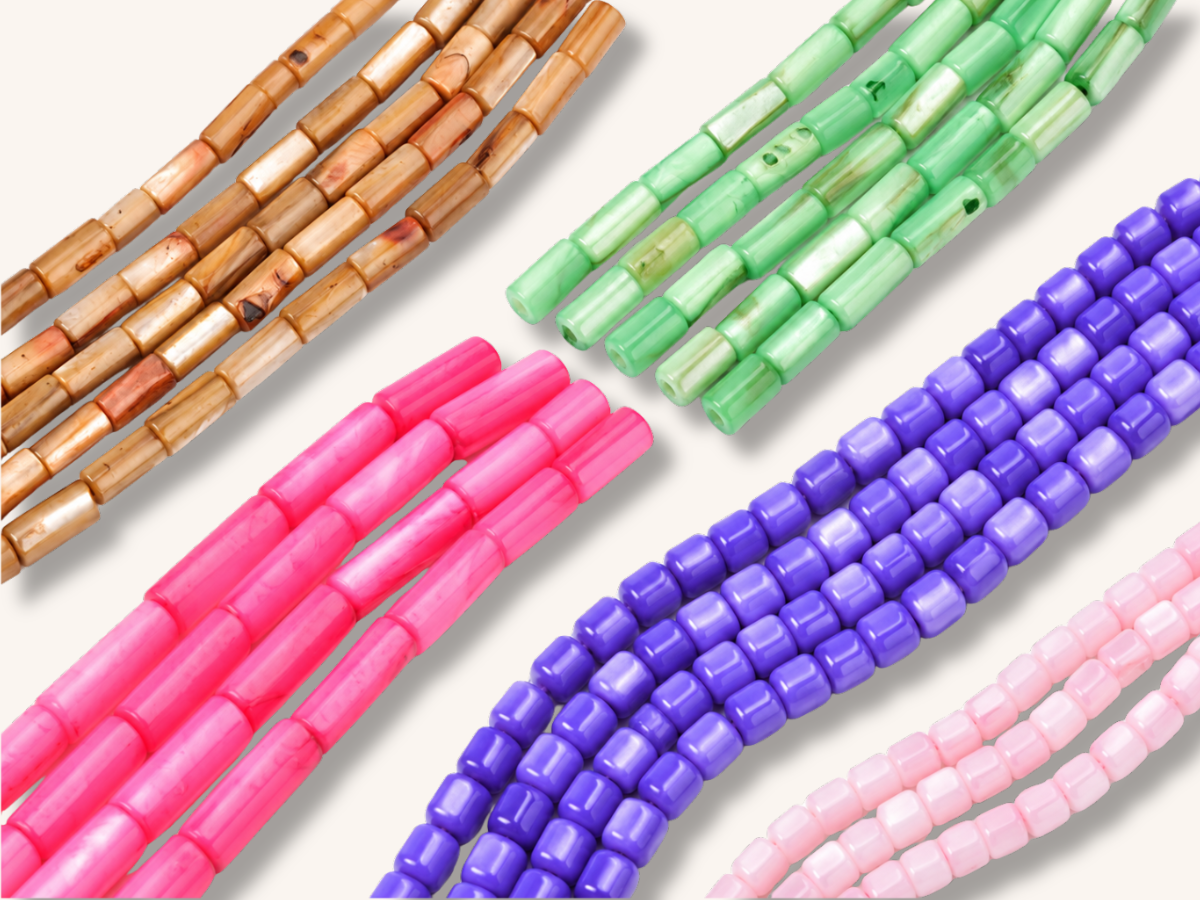 Schelp tubes: schelp tube kralen voor een strakke surfarmband