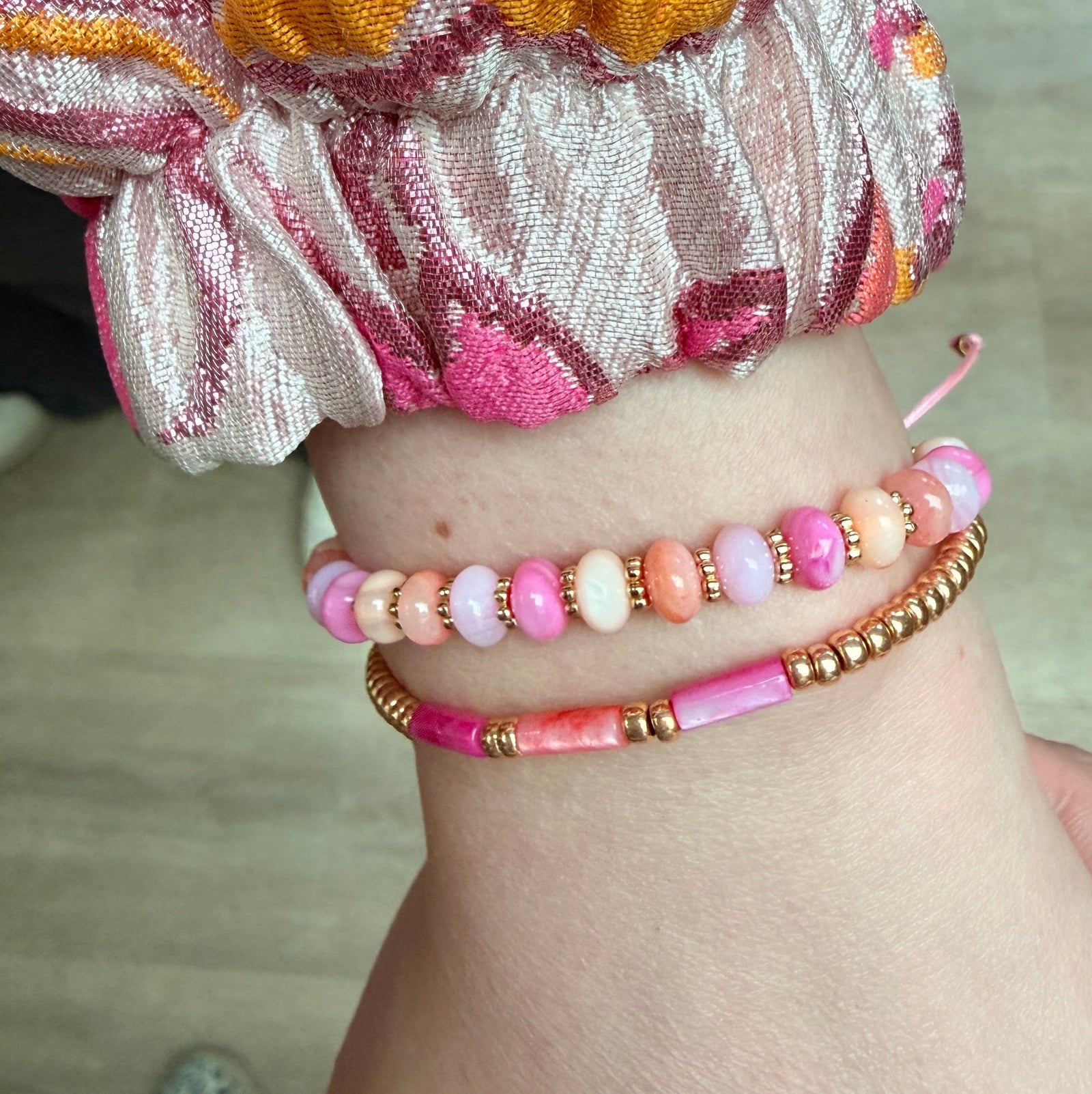 DIY | Armband Schelp Parelmoer Rondellen met Bali Beads
