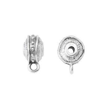 Bedel kraal met oog DQ zilver 12.5mm - per stuk