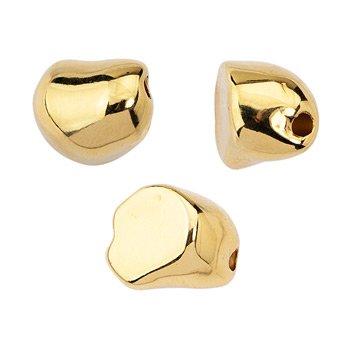 Bedel pearl bead DQ 24K goud 13,5mm - per stuk