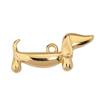 Bedel tekkel DQ 24K goud 29mm - per stuk