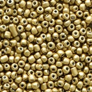 Medaillon gold metallic rocailles 2mm -#9-Kraaltjes van Renate