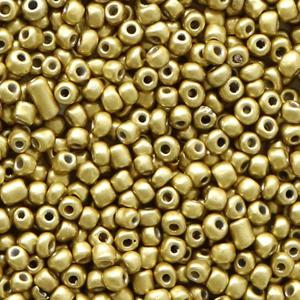 Metallic brass gold rocailles 2mm -#56-Kraaltjes van Renate