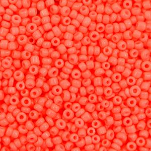 Neon coral orange rocailles 2mm -#44-Kraaltjes van Renate