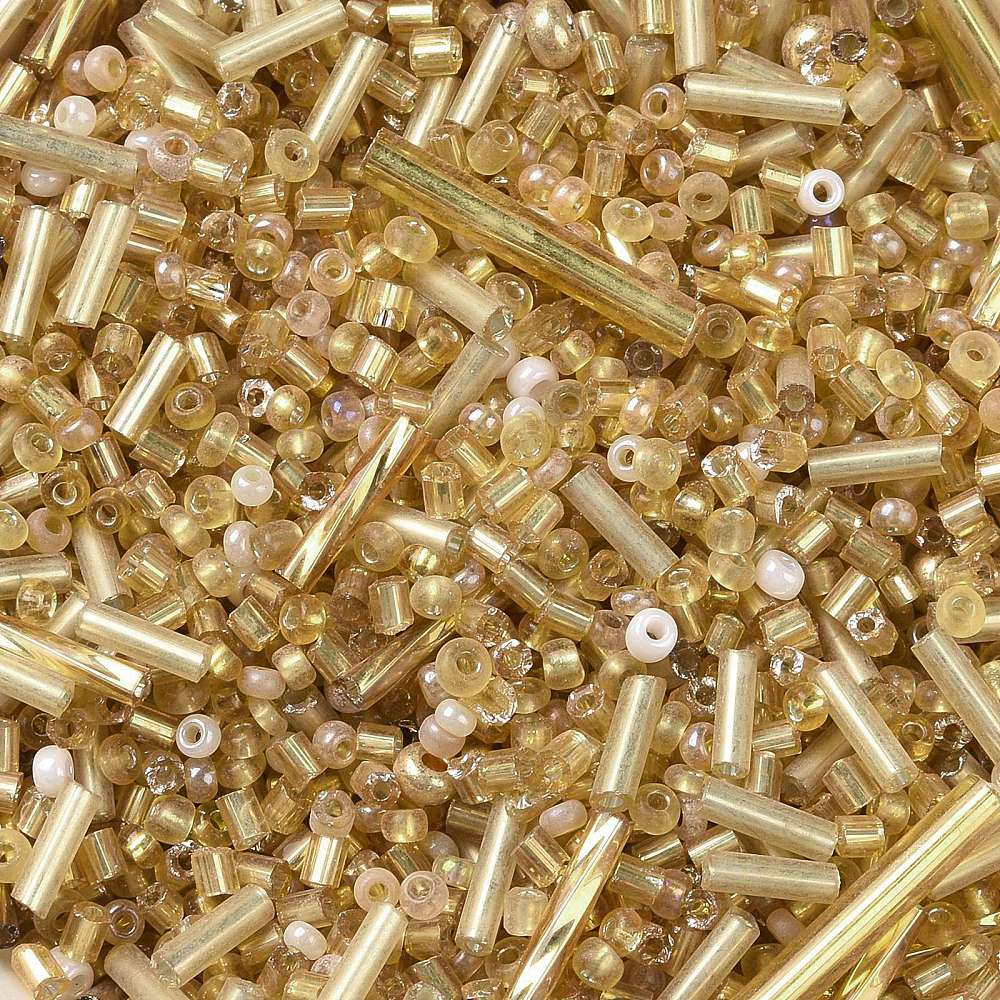 12/0 Rocailles - mix gold 2~15mm- 10 gram-Kralen-Kraaltjes van Renate