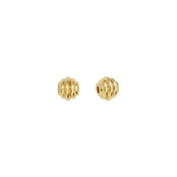 Tussenkraal bicone DQ 24K goud 4,5mm - per stuk