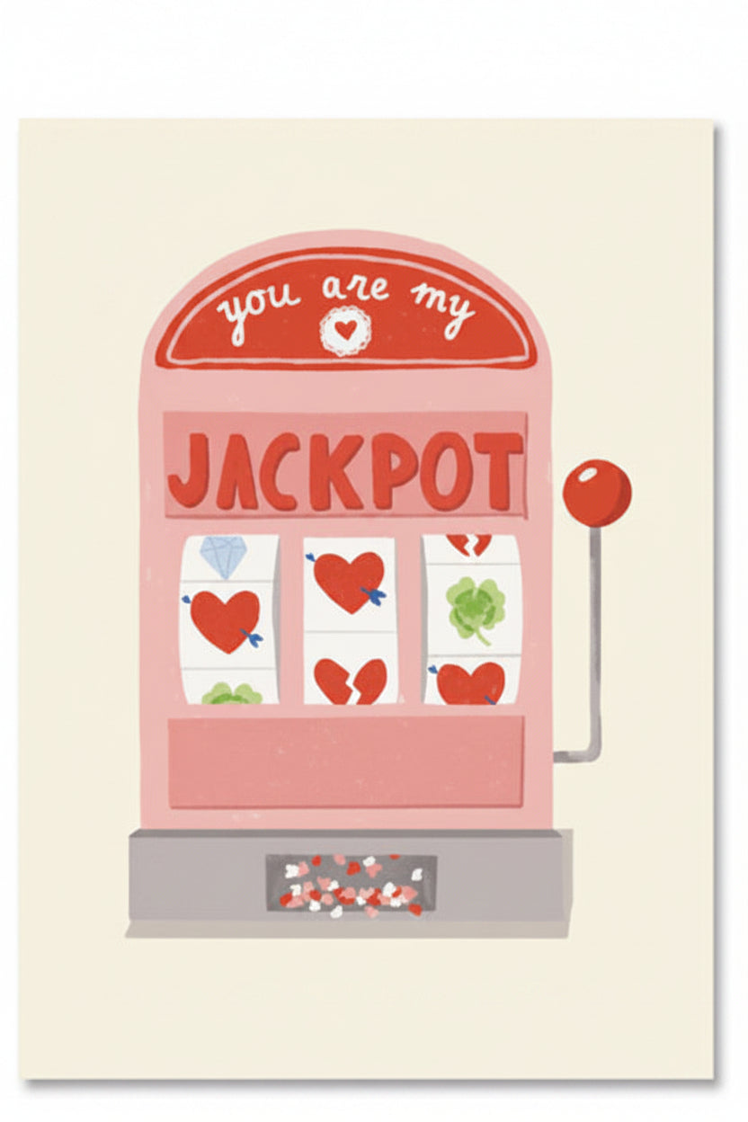 Sieraden Kaartje "Jackpot" Multicolor 15x10.5cm - per stuk-Kraaltjes van Renate