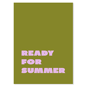 Sieraden Kaartje "Ready For Summer" Multicolor 14.5x10.5cm - per stuk