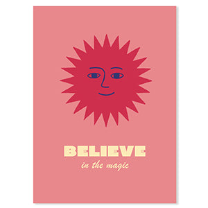 Sieraden Kaartje "Believe In The Magic" Multicolor 14.5x10.5cm - per stuk