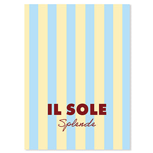 Sieraden Kaartjes "Il Sole Splende" Geel-lichtblauw-mahonie rood - per stuk