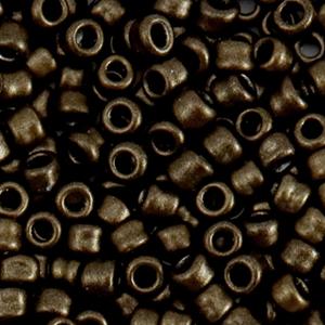 Metallic sepia brown rocailles 4mm- #212-Kralen-Kraaltjes van Renate