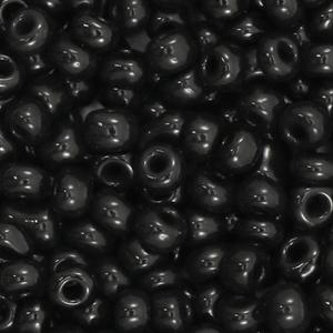 Zwart rocailles 4mm - #98-Kraaltjes van Renate