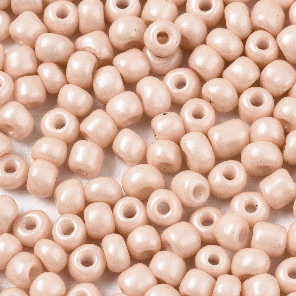 6/0 Rocailles - almond 4mm 12,5 gram-Kralen-Kraaltjes van Renate