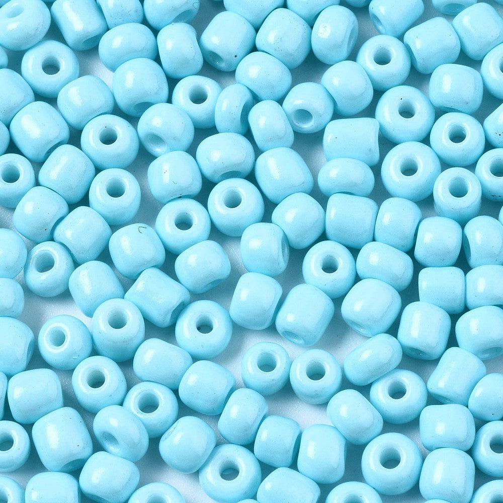 6/0 Rocailles - blue 4mm 12,5 gram-Kralen-Kraaltjes van Renate