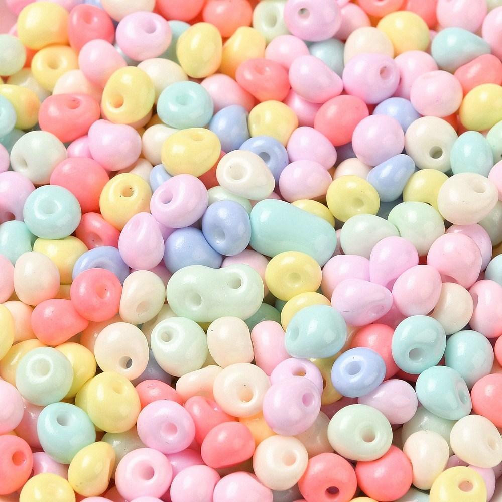 6/0 Rocailles - pastel teardrop 4,5mm- 10 gram-Kralen-Kraaltjes van Renate