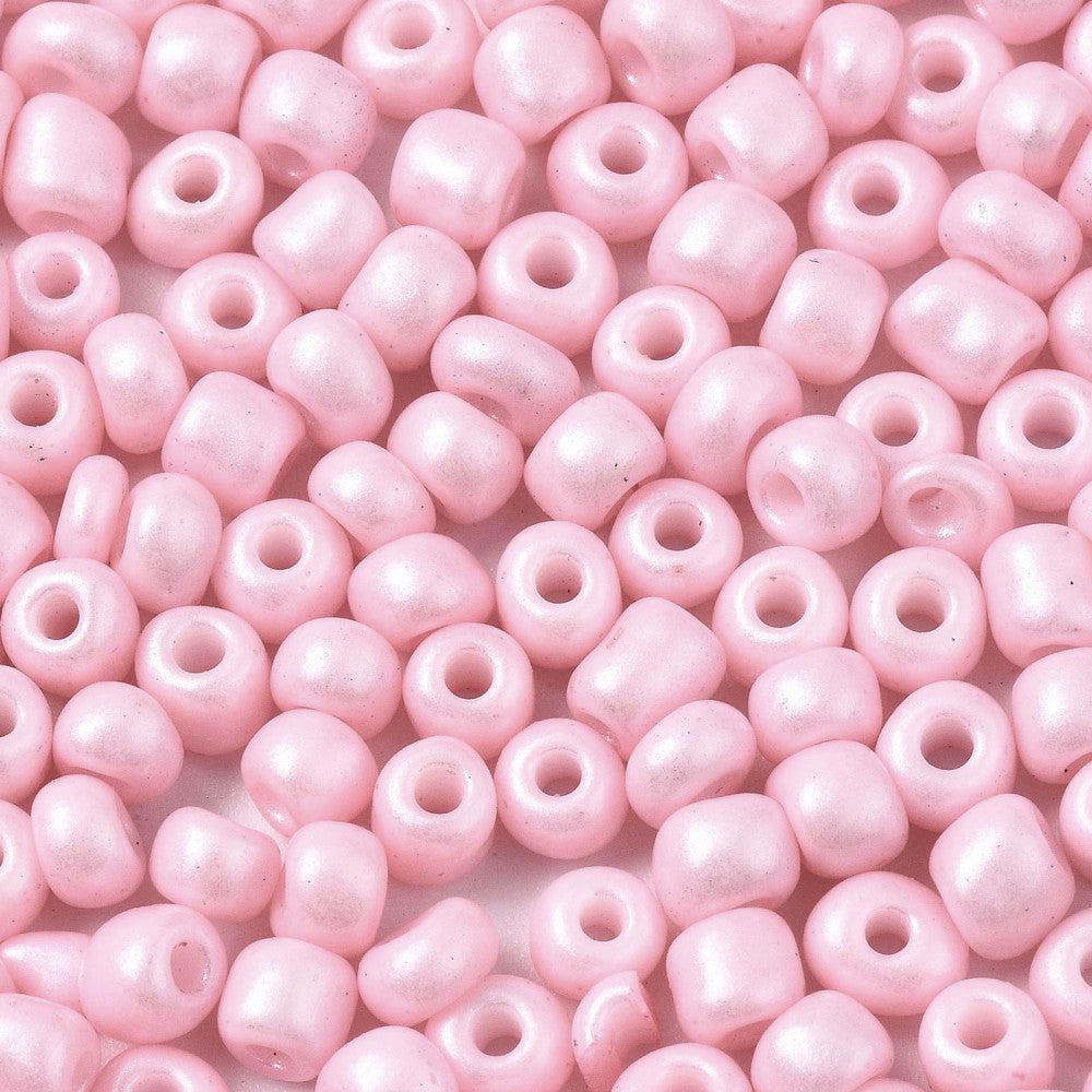 6/0 Rocailles - pink 4mm 12,5 gram-Kralen-Kraaltjes van Renate