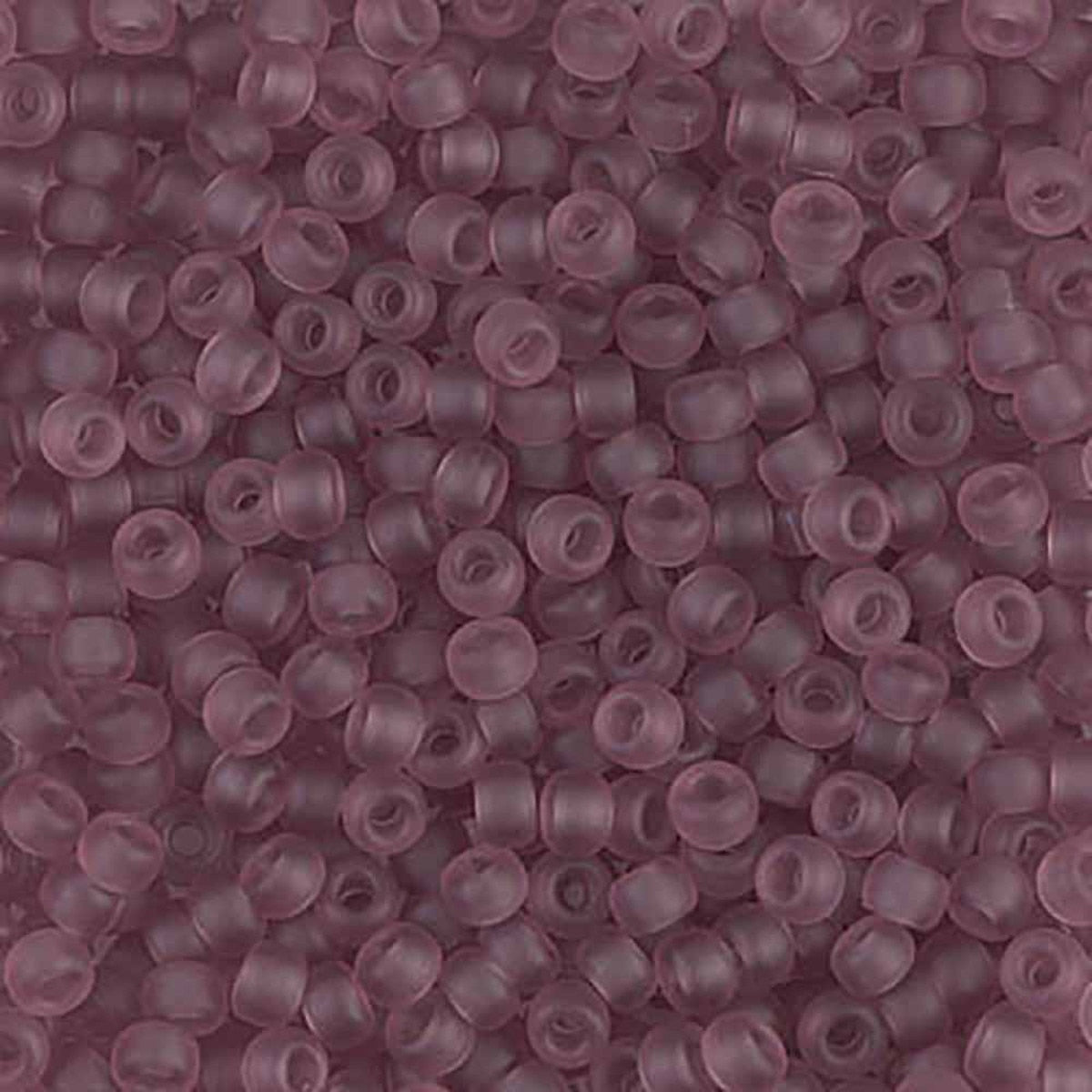 Miyuki rocailles 8-142F Mat Transparant Smoky Amethyst 8/0 (3mm) - 5 gram