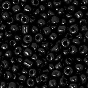 Zwart rocailles 3mm -#55-Kraaltjes van Renate