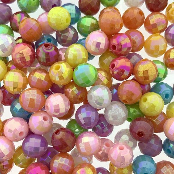 Acryl AB facet mix 8mm - 65 stuks-Kraaltjes van Renate