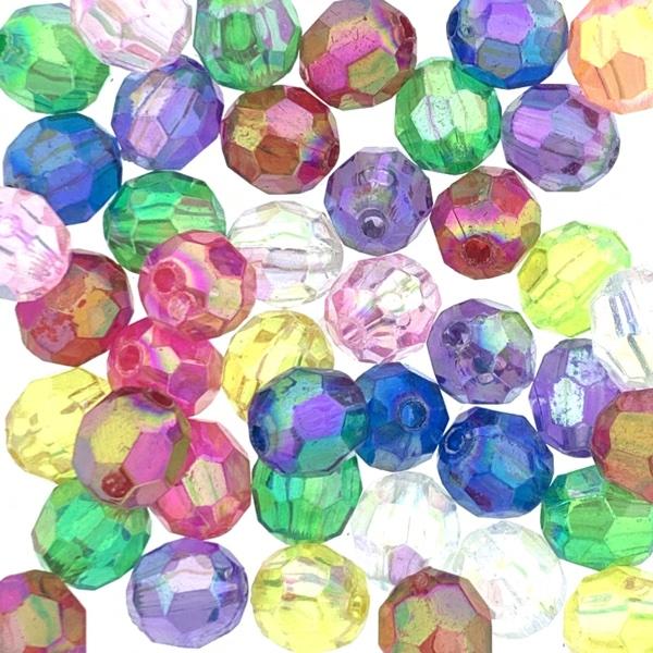 Acryl AB facet mix 8mm - 45 stuks-Kraaltjes van Renate