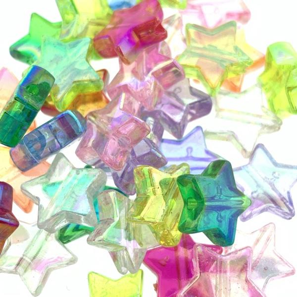 Acryl AB sterren mix 10x4mm - 40 stuks-Kraaltjes van Renate