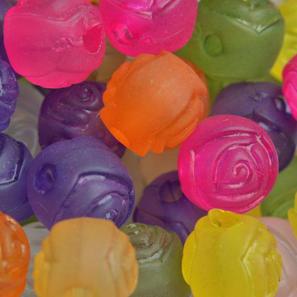 Acryl Bloemetjes mat mix 10mm - 20 stuks-Kraaltjes van Renate