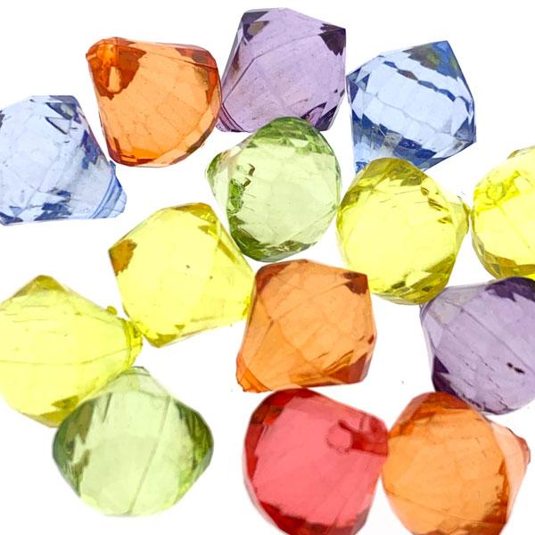 Acryl Diamond kraal / hanger mix 16x14mm - 12 stuks-Kraaltjes van Renate