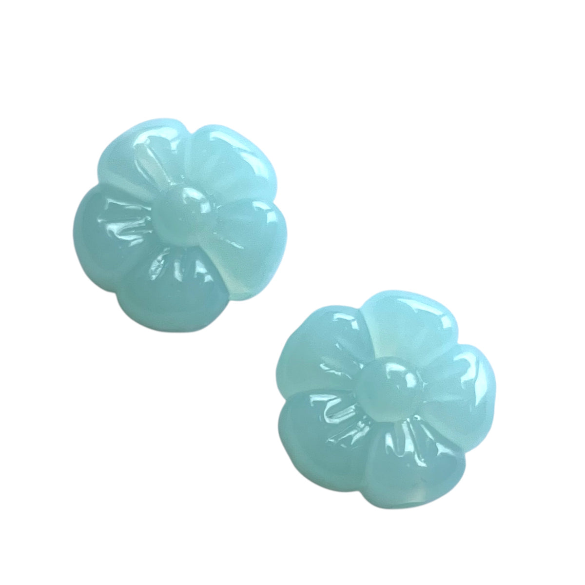 Acryl Jelly Bloem Blauw 18.7mm - per stuk-Kralen-Kraaltjes van Renate