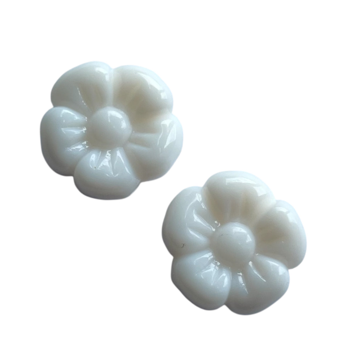 Acryl Jelly Bloem Wit 18.7mm - per stuk-Kralen-Kraaltjes van Renate