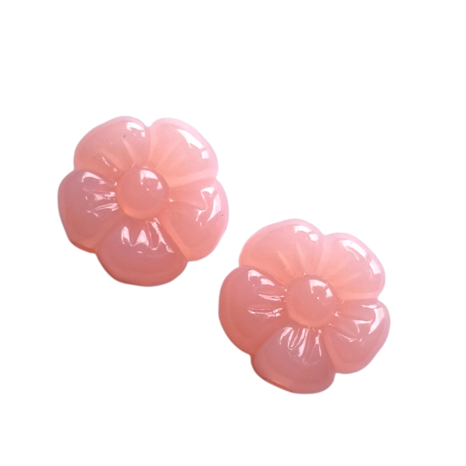Acryl Jelly Bloem Zalm Roze 18.7mm - per stuk-Kralen-Kraaltjes van Renate