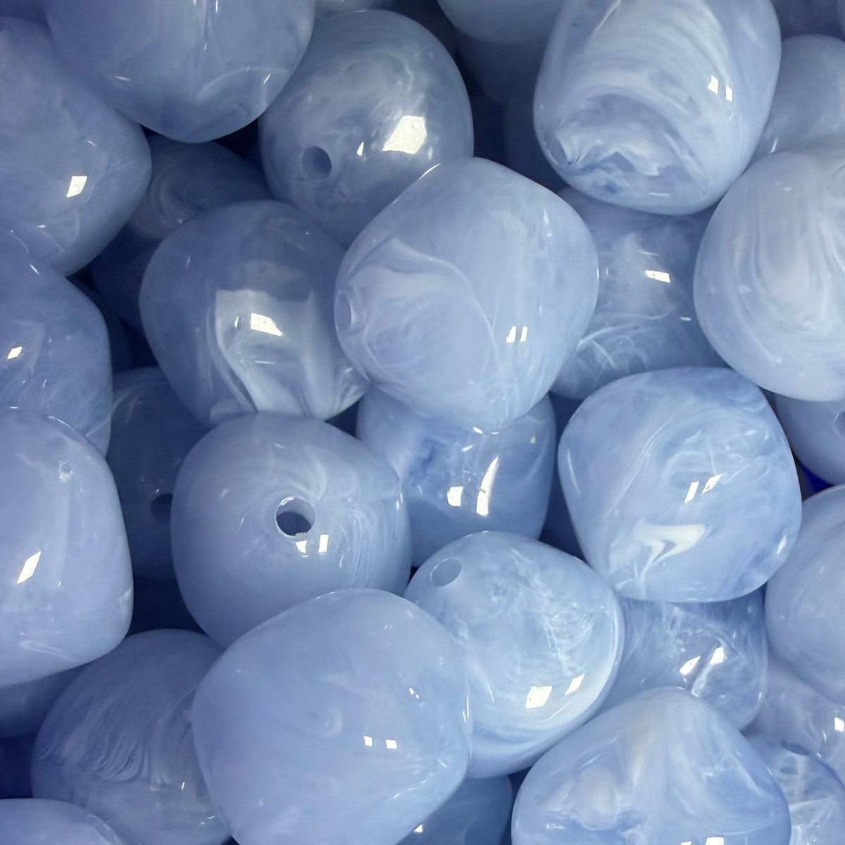 Acryl Kralen Bicone Blauw 19mm - per stuk-Kralen-Kraaltjes van Renate