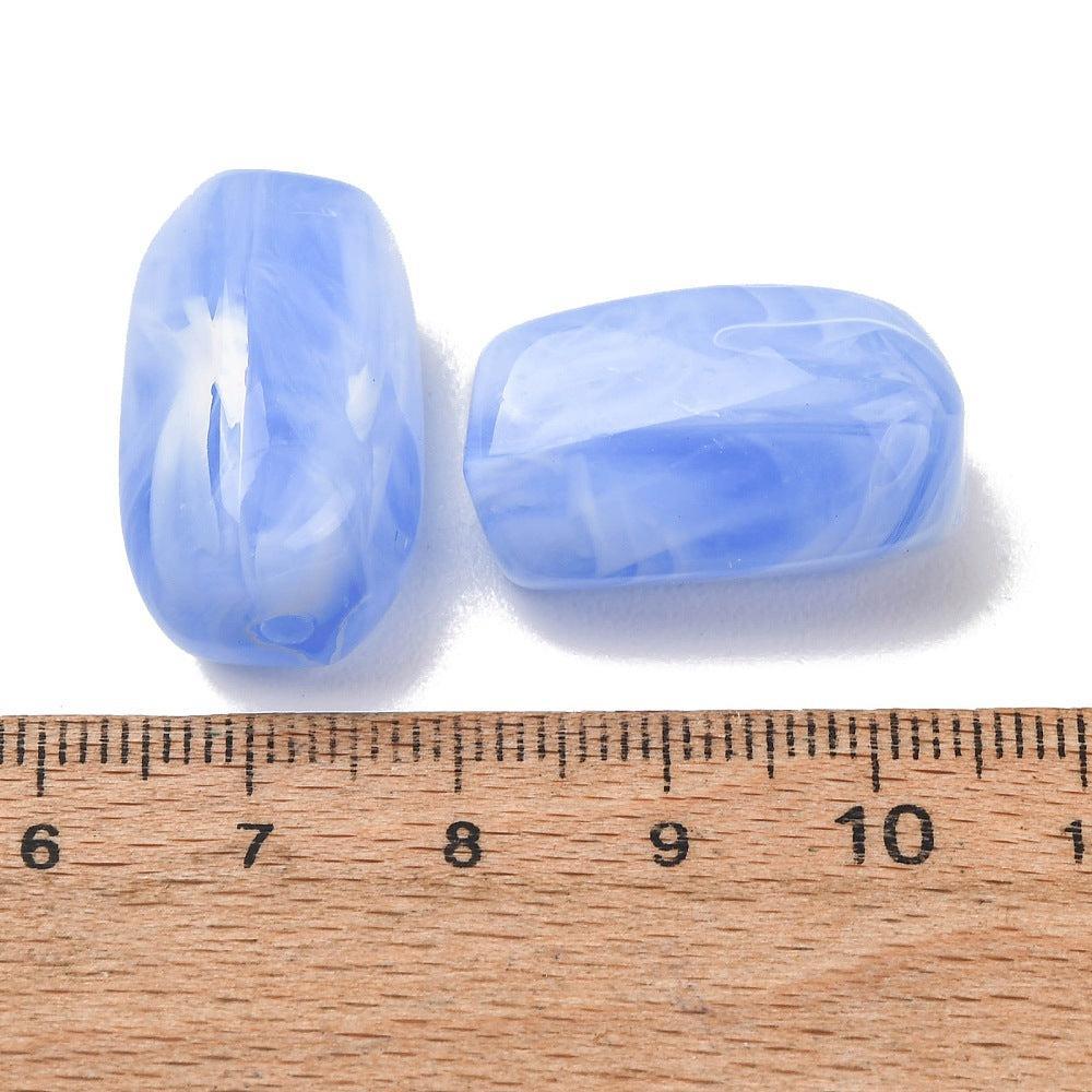 Acryl Kraal Edelsteen Look Facet Tube Helderblauw 25x14mm - per stuk-Kralen-Kraaltjes van Renate