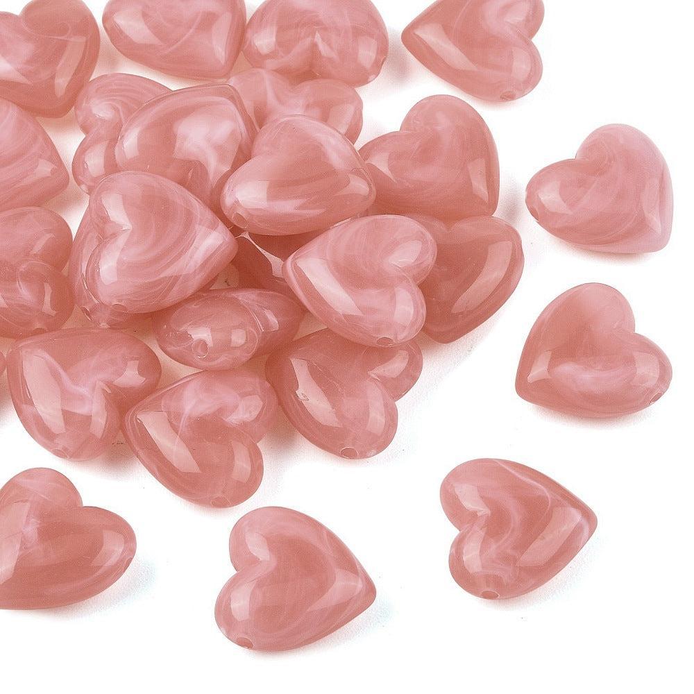 Acryl kraal hart Blush Roze 22mm - per stuk-Kralen-Kraaltjes van Renate