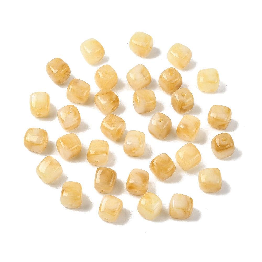 Acryl kraal Vierkant khaki 17mm - per stuk-Kralen-Kraaltjes van Renate