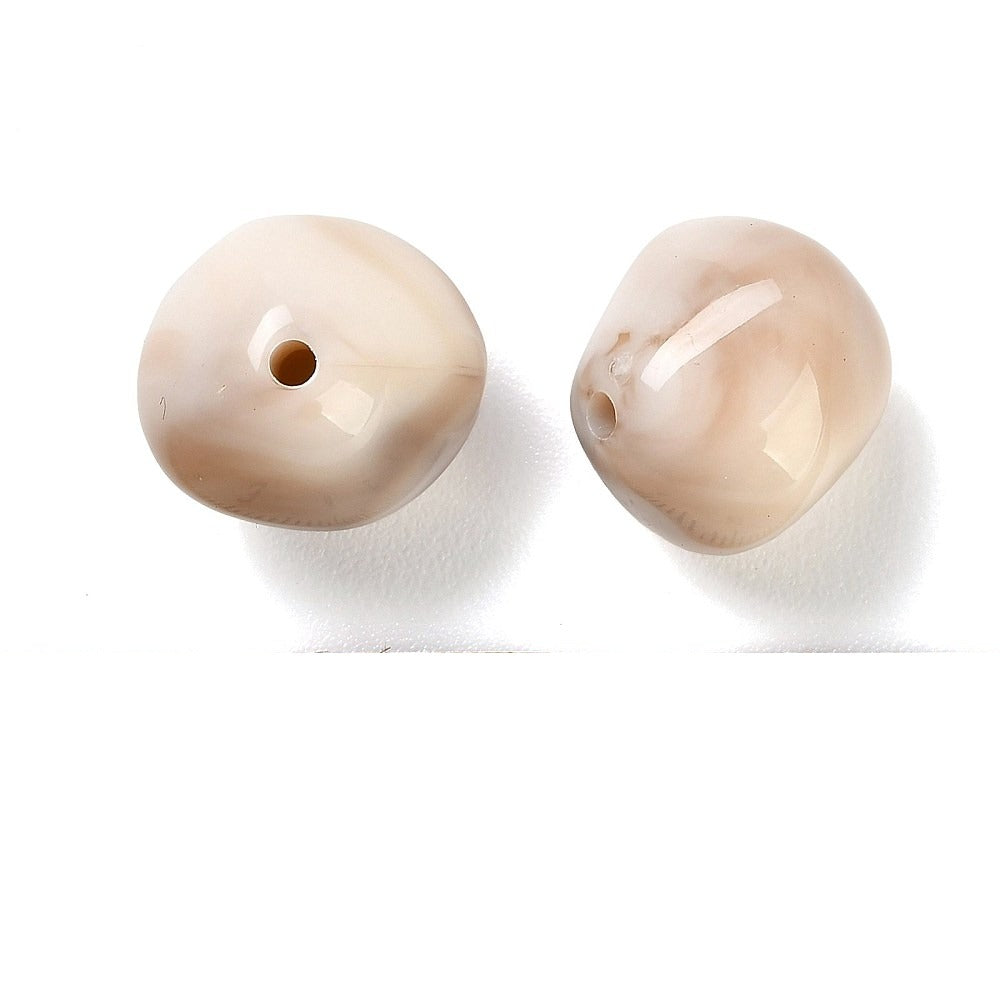 Acryl Kraal Edelsteen Look Nugget Crème 19mm - per stuk-Kralen-Kraaltjes van Renate
