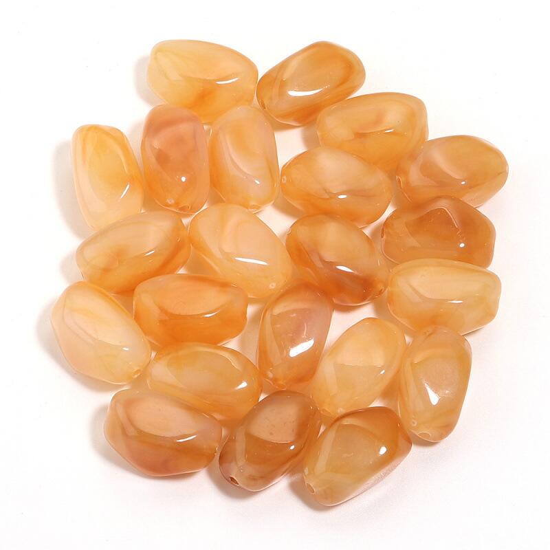 Acryl Kraal Edelsteen Look Nugget Zandbruin 21mm - per stuk-Kralen-Kraaltjes van Renate