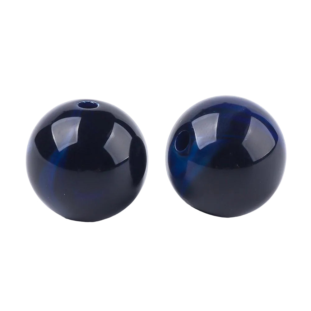 Acryl Kraal Edelsteen Look Rond Donkerblauw 19mm - per stuk-Kralen-Kraaltjes van Renate