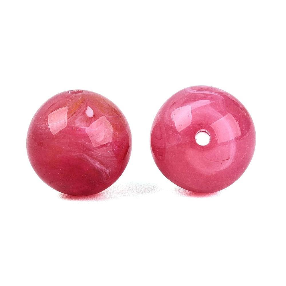Acryl Kraal Edelsteen Look Rond Felroze 16mm - per stuk-Kralen-Kraaltjes van Renate