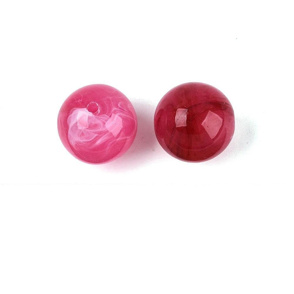 Acryl Kraal Edelsteen Look Rond Felroze 16mm - per stuk-Kralen-Kraaltjes van Renate