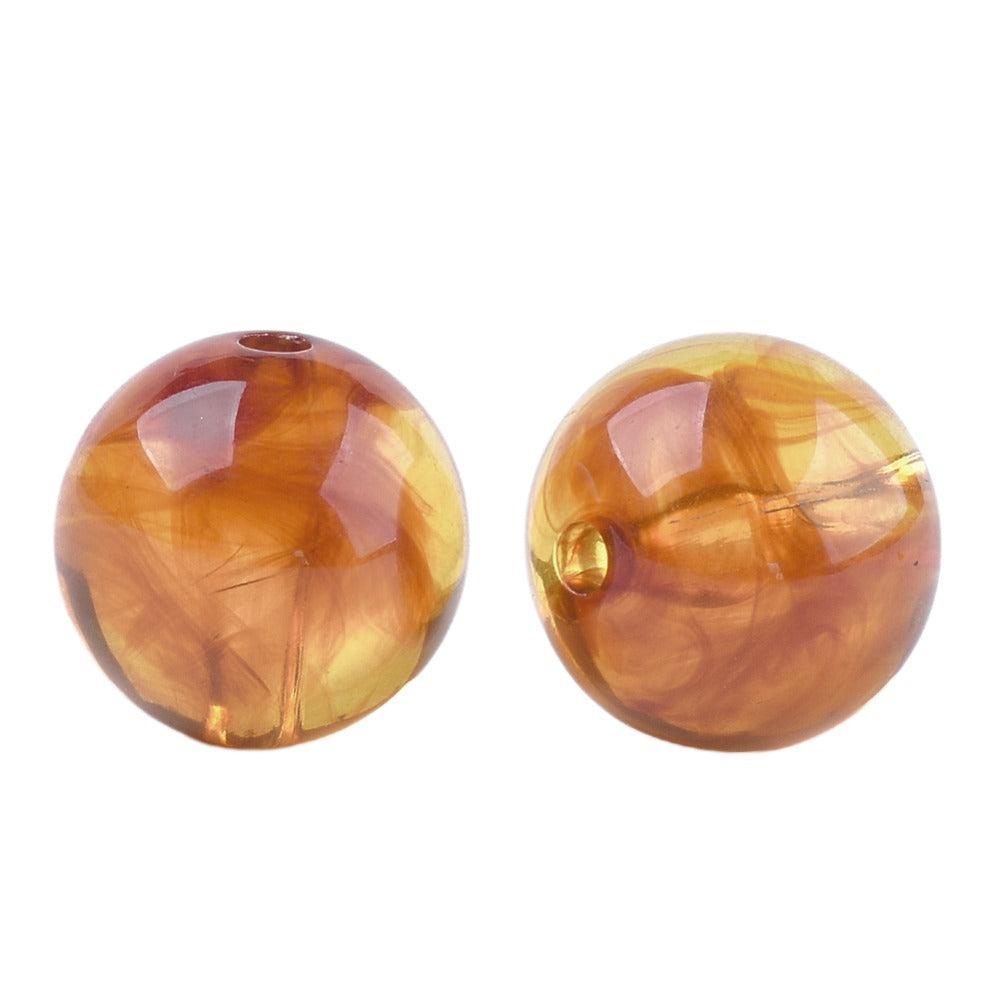 Acryl Kraal Edelsteen Look Rond Karamel 20mm - per stuk-Kralen-Kraaltjes van Renate